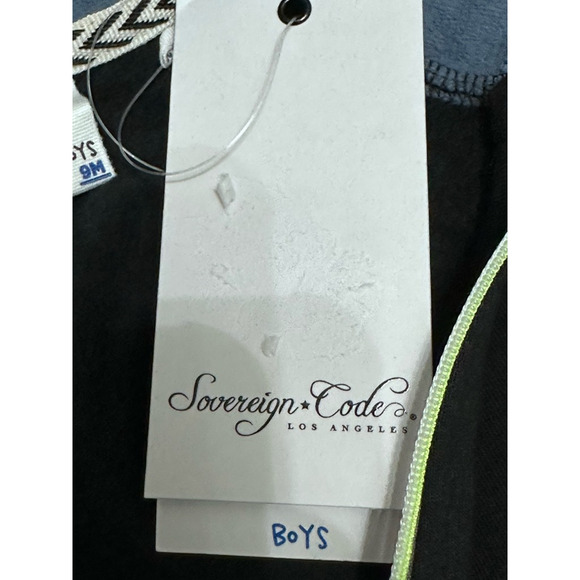 Sovereign Code One-Piece Colorblock Hooded Zip Closure Blue Black Boys 9M NWT - Picture 7 of 9